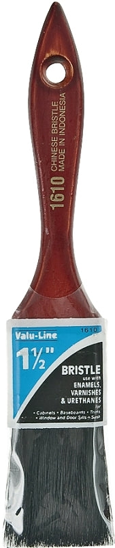 LINZER Linzer 1610-1.5 Paint Brush, 1-1/2 in W, Varnish, Wall Brush, 2 in L Bristle, China Bristle, Varnish Handle PAINT LINZER
