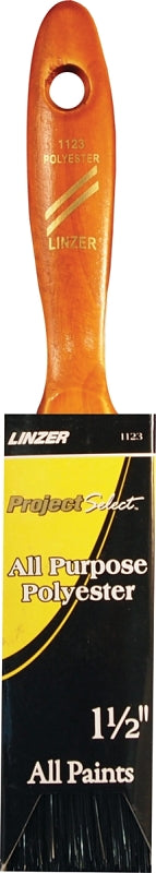 LINZER Linzer WC 1123-1.5 Paint Brush, 1-1/2 in W, 2-1/4 in L Bristle, Beaver Tail Handle PAINT LINZER