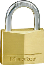 MASTER LOCK Master Lock 130D Padlock, Keyed Different Key, 3/16 in Dia Shackle, Steel Shackle, Solid Brass Body, 1-3/16 in W Body