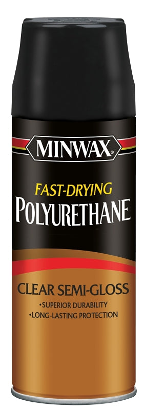 MINWAX Minwax 33055000 Polyurethane, Semi-Gloss, Liquid, Clear, 11.5 oz Aerosol Can