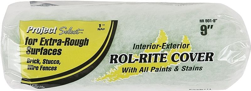 LINZER Linzer RR 901 Paint Roller Cover, 1 in Thick Nap, 9 in L, Knit Fabric Cover, Green PAINT LINZER