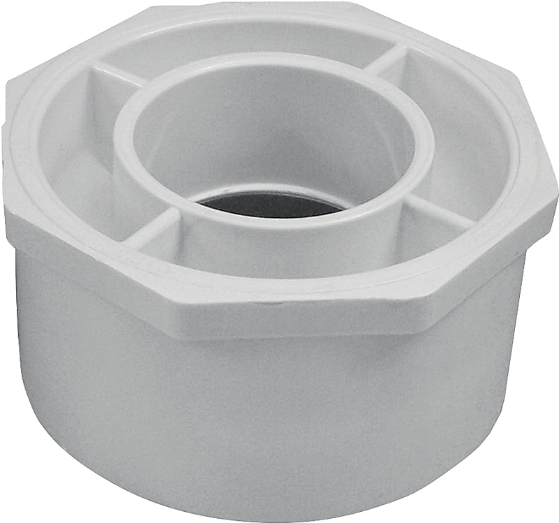 IPEX USA LLC-CANPLAS IPEX 035677 Reducer Bushing, 4 x 2 in, Spigot x Socket, PVC, White, SCH 40 Schedule, 220, 280 psi Pressure LAWN & GARDEN IPEX USA LLC-CANPLAS