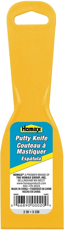 HOMAX Homax 00020 Putty Knife, 2 in W Blade, Polystyrene Blade, Polystyrene Handle PAINT HOMAX