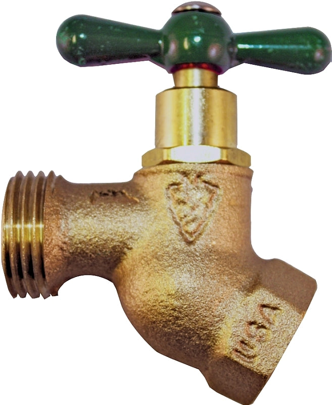 ARROWHEAD Arrowhead Brass 353LF Hose Bibb, 3/4 x 3/4 in Connection, FIP x Hose, 8 to 9 gpm, 125 psi Pressure, Bronze Body, Rough PLUMBING, HEATING & VENTILATION ARROWHEAD