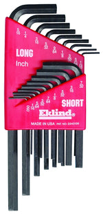 EKLIND Eklind 10018 Hex Key Set, 18-Piece, Steel, Black TOOLS EKLIND