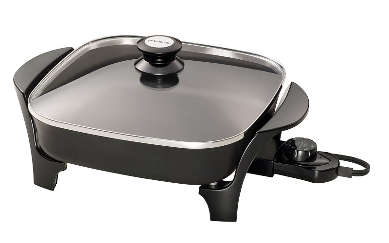 NATIONAL PRESTO Presto 06626 Electric Skillet with Cover, 10-3/4 in W Cooking Surface, 10-3/4 in D Cooking Surface, 1 W APPLIANCES & ELECTRONICS NATIONAL PRESTO