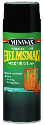 MINWAX Minwax 33255000 Spar Varnish, Clear Satin, Clear, Liquid, 11.5 oz Aerosol Can