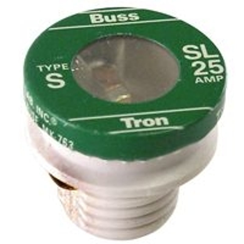 BUSSMANN Bussmann BP/SL-25 Plug Fuse, 25 A, 125 V, Time Delay Fuse, 10 kA Interrupt ELECTRICAL BUSSMANN