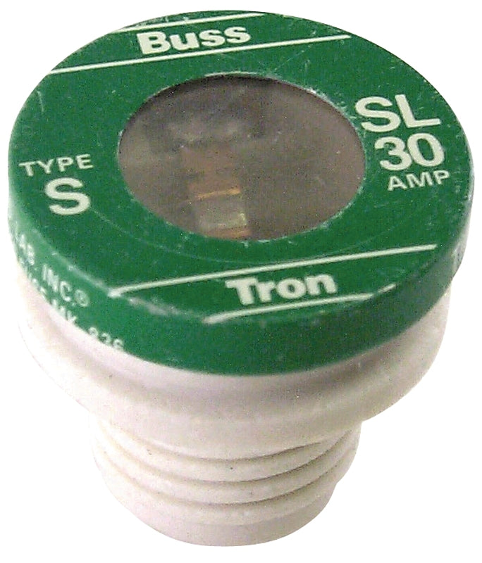BUSSMANN Bussmann BP/SL-30 Plug Fuse, 30 A, 125 V, 10 kA Interrupt, Time Delay Fuse ELECTRICAL BUSSMANN