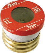 BUSSMANN Bussmann BP/TL-20 Plug Fuse, 20 A, 125 V, 10 kA Interrupt, Plastic Body, Time Delay Fuse ELECTRICAL BUSSMANN