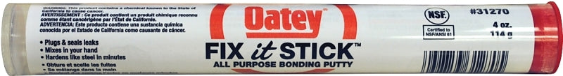 OATEY Oatey Fix-It Stick Series 31270 Epoxy Putty, Solid, Beige/White, 4 oz PAINT OATEY   