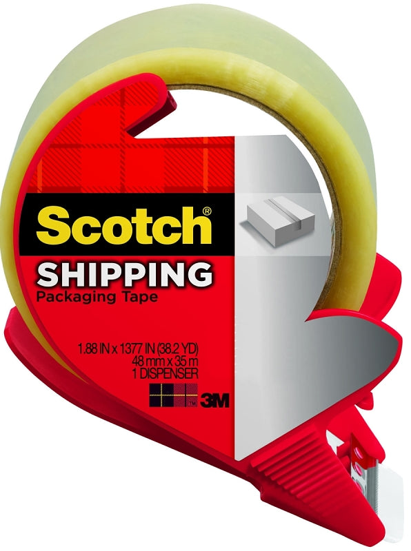 3M Scotch 3350S-RD Series Packaging Tape, Lightweight, 54.6 yd L, Clear, 1.88 in W, Polypropylene Backing PAINT 3M