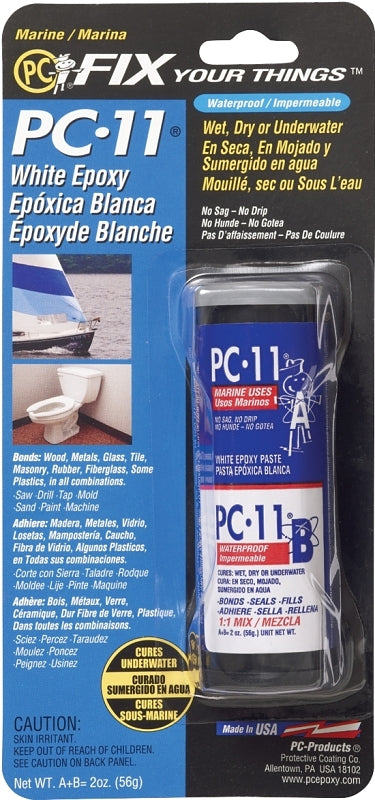 PROTECTIVE COATING Protective Coating PC-11 2OZ. Epoxy Adhesive, White, Paste, 2 oz, Pack