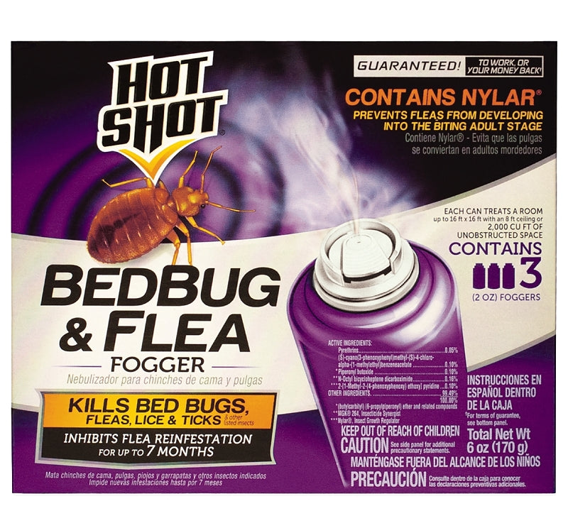 HOT SHOT Hot Shot HG-95911 Bed Bug and Flea Fogger, 2000 cu-ft Coverage Area, White LAWN & GARDEN HOT SHOT