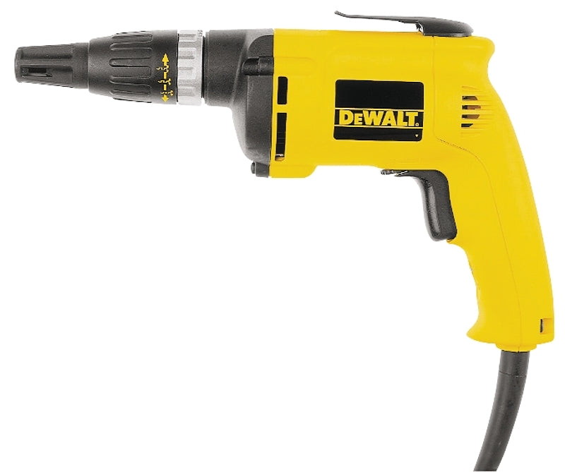 DEWALT DEWALT DW255 Drywall Screwgun, 6 A, 1/4 in Chuck, 5300 rpm Speed, 8 ft L Cord TOOLS DEWALT