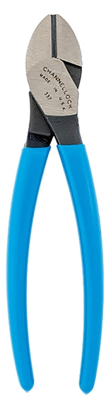 CHANNELLOCK Channellock 337 Diagonal Cutting Plier, 7 in OAL, Blue Handle, Ergonomic Handle, 0.81 in W Jaw, 0.79 in L Jaw