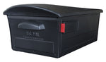 SOLAR GROUP Gibraltar Mailboxes RSKB0000 Rural Mailbox, 1450 cu-in, Plastic, 13 in W, 21.6 in D, 9-1/2 in H, Black