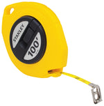 STANLEY STANLEY 34-106 Measuring Tape, 100 ft L Blade, 3/8 in W Blade, Steel Blade, ABS Case, Yellow Case, 1/8 in Graduation