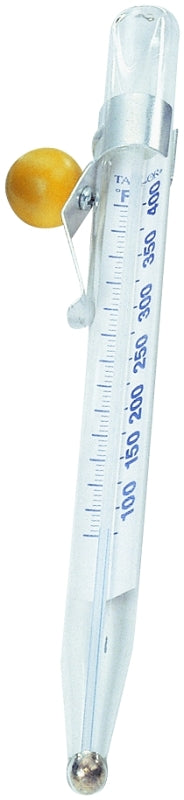 TAYLOR Taylor 5978 Candy/Deep Fry Thermometer, 100 to 400 deg F, Analog Display, White