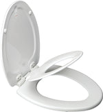 BEMIS Bemis 183SLOWA Toilet Seat, 18-1/2 in L, Elongated, Molded Wood, White, Twist Hinge PLUMBING, HEATING & VENTILATION BEMIS