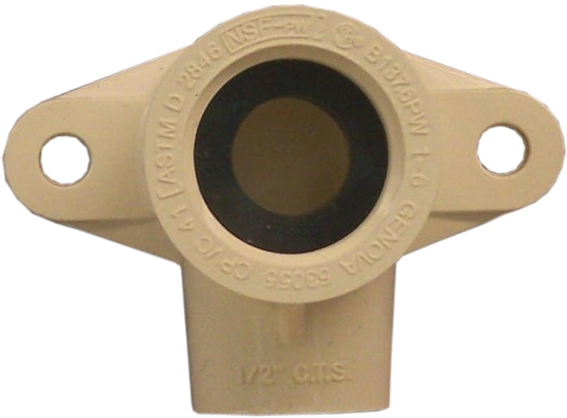 NIBCO Nibco T00145D Drop Ear Pipe Elbow, 1/2 in, FIP, 90 deg Angle, CPVC, 40 Schedule