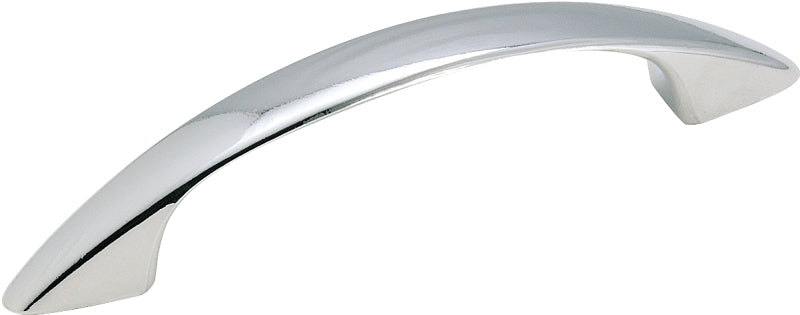 AMEROCK Amerock Arc Series BP341626 Cabinet Pull, 4-1/16 in L Handle, 3/4 in H Handle, 3/4 in Projection, Zinc, Polished Chrome