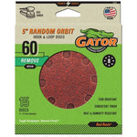 GATOR Gator 4144 Sanding Disc, 5 in Dia, Aluminum Oxide Abrasive, 60 Grit, Coarse, Vented TOOLS GATOR