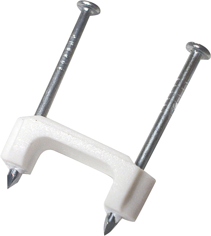 GB Gardner Bender PS-50 Cable Staple, 1/2 in W Crown, 1-1/4 in L Leg, Plastic/Polyethylene ELECTRICAL GB
