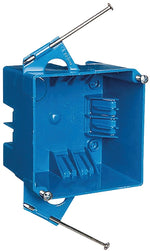 CARLON Carlon B432A-UPC Outlet Box, 2-Gang, Thermoplastic, Blue, Captive Nail Mounting ELECTRICAL CARLON