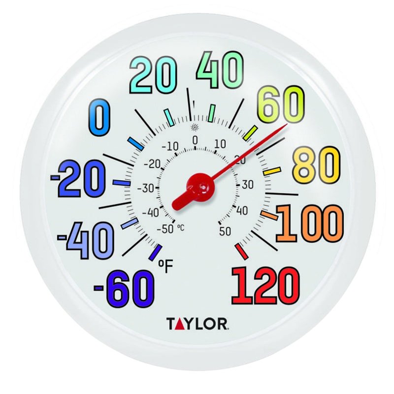 TAYLOR Taylor 6714 Thermometer, 1-3/4 x 13-1/4 x 13-1/4 in Dimensions