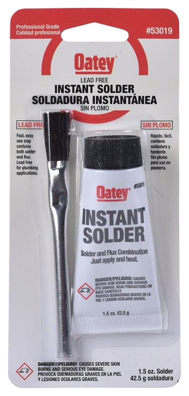 OATEY Oatey 53019 Instant Solder, 1-1/2 oz, Paste, Gray, 420 to 455 deg F Melting Point TOOLS OATEY