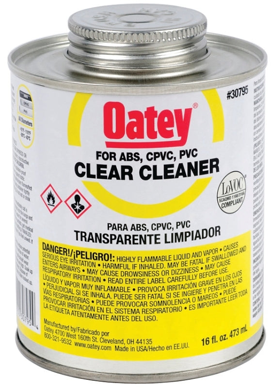 OATEY Oatey 30795 All-Purpose Pipe Cleaner, Liquid, Clear, 16 oz Can