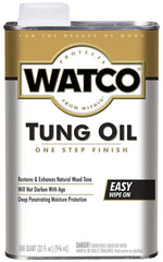 WATCO WATCO 266634 Tung Oil, Natural, Liquid, 1 qt Can PAINT WATCO