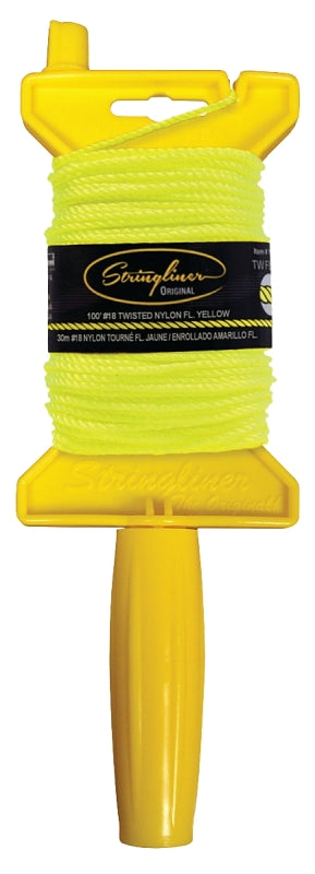 STRINGLINER BY U.S. TAPE Stringliner 11112 Line Reel, 100 ft L Line, Fluorescent Yellow Line HARDWARE & FARM SUPPLIES STRINGLINER BY U.S. TAPE