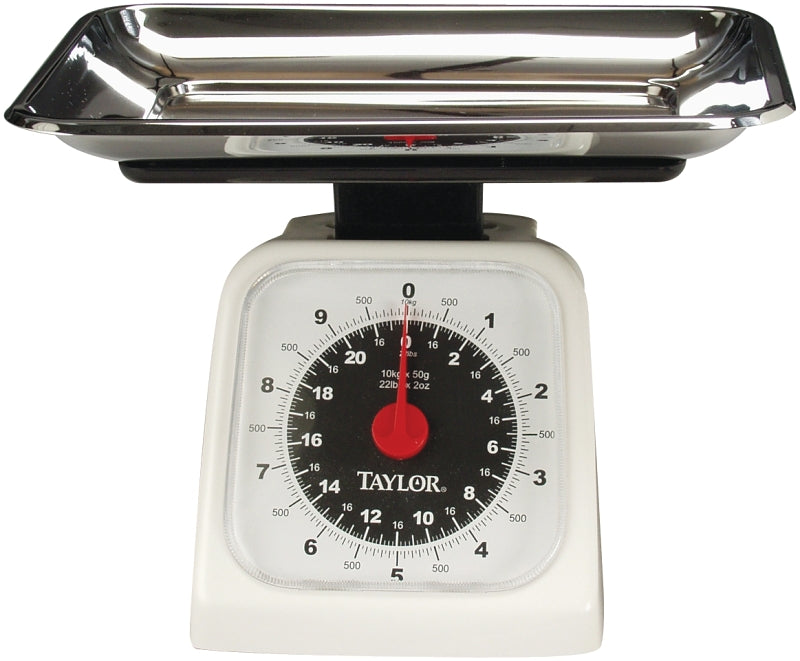 TAYLOR Taylor 3880 Kitchen Scale, 22 lb Capacity, Analog Display, Stainless Steel Platform, Styrene Housing Material, g, oz HOUSEWARES TAYLOR   