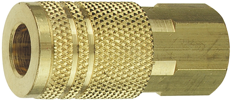 TRU-FLATE Tru-Flate 13-235 Coupler, I/M-Style, 1/4 in, FNPT, Brass