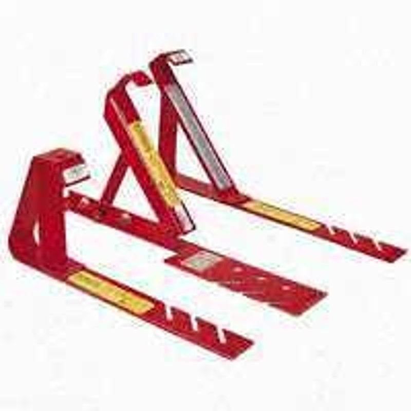QUALCRAFT INDUSTRIES Qualcraft 2504 Fixed Roof Bracket, Adjustable, Steel, Red, Powder-Coated, For: 12/12 Fixed Pitch Roofs AUTOMOTIVE QUALCRAFT INDUSTRIES   