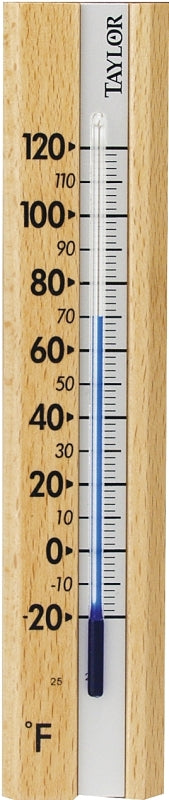 TAYLOR Taylor 5141 Thermometer, -20 to 120 deg F, Wood Casing HOUSEWARES TAYLOR   