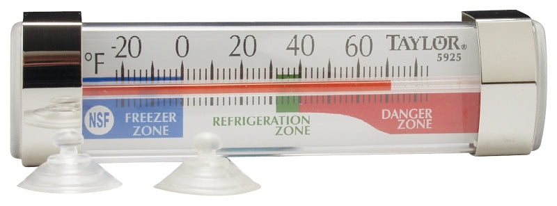 TAYLOR Taylor 5925N Fridge/Freezer Thermometer, -20 to 80 deg F, Analog Display HOUSEWARES TAYLOR
