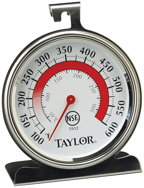 TAYLOR Taylor 5932 Oven Thermometer, 100 to 600 deg F, Analog Display