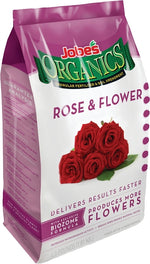 LAWN & GARDEN LLC Jobes 09426 Rose and Flower Organic Plant Food, 4 lb Bag, Granular, 3-4-3 N-P-K Ratio LAWN & GARDEN LAWN & GARDEN LLC