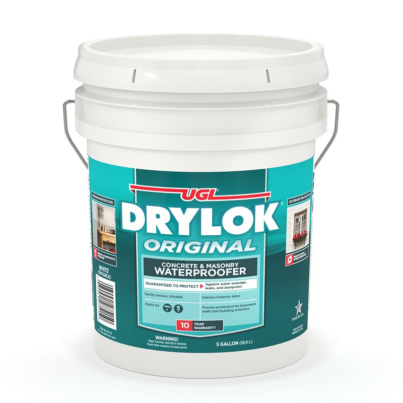 DRYLOK Drylok 27515 Masonry Waterproofer, White, Liquid, 5 gal Pail PAINT DRYLOK