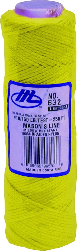 MARSHALLTOWN Marshalltown 632 Mason Line, 250 ft L, Nylon, Fluorescent Yellow HARDWARE & FARM SUPPLIES MARSHALLTOWN
