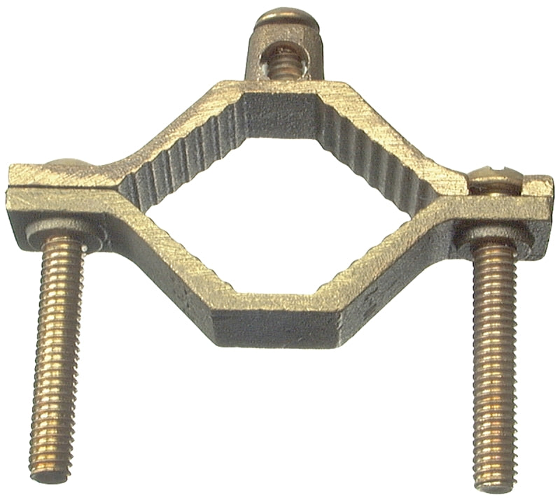 HALEX Halex 36020 Ground Clamp, Clamping Range: 1-1/4 to 2 in, 10 to 2 AWG Wire, Bronze, 3.38 in W x 3.63 in H, Each ELECTRICAL HALEX