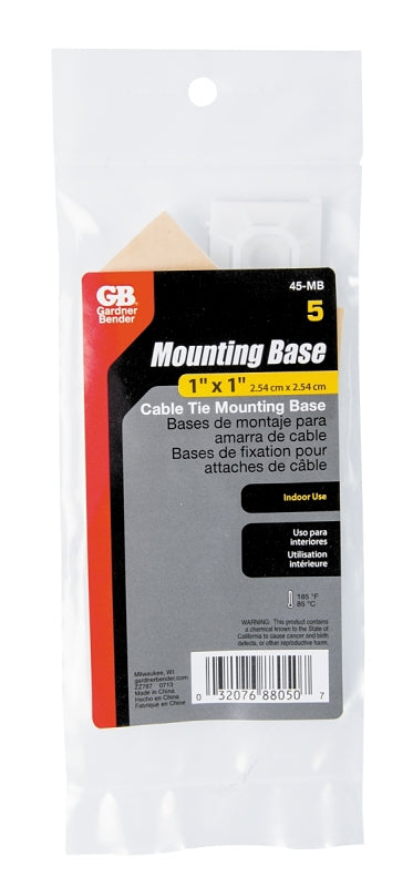GB Gardner Bender 45-MB Mounting Base, Nylon, Natural White ELECTRICAL GB