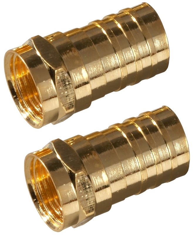 ZENITH Zenith VA1002RG6CR Crimp-On Connector, F Connector, 2/PK ELECTRICAL ZENITH