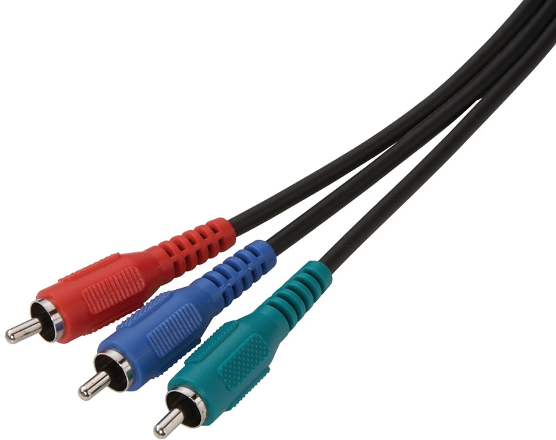 ZENITH Zenith VC1006COMPON Video Cable, Black Sheath, 6 ft L