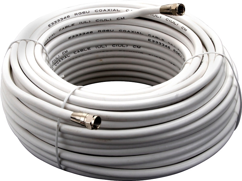 ZENITH Zenith VG110006W RG6 Coaxial Cable, F-Type, F-Type, 100 ft L ELECTRICAL ZENITH
