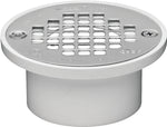 OATEY Oatey 43579 Floor Drain, 3 x 2 in, White, 4.3 in OD, Solvent Weld, PVC Body PLUMBING, HEATING & VENTILATION OATEY