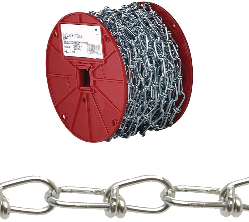 CAMPBELL CHAIN Campbell 0722027 Loop Chain, #2/0, 155 ft L, 255 lb Working Load, Low Carbon Steel, Zinc-Plated HARDWARE & FARM SUPPLIES CAMPBELL CHAIN